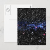 Blue Stars Postkarte (Vorne/Hinten)
