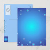 Blue Stars Postkarte (Vorne/Hinten)