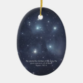 Blue Stars Psalms Scripture Keramik Ornament (Vorne)