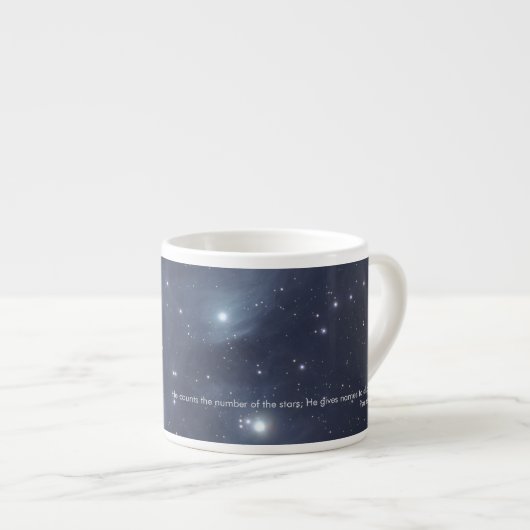 Blue Stars Psalms Scripture Tasse (Vorderseite Rechts)