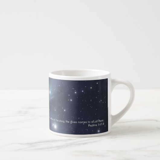 Blue Stars Psalms Scripture Tasse (Rechts)