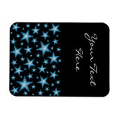 Blue Stars 'Text' flexibler Magnet vertikal schwar (Horizontal)
