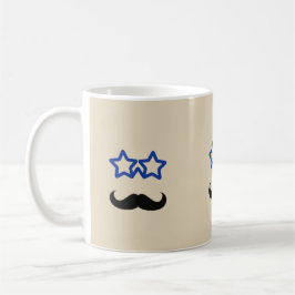 Blue Stars und Black Mustache Kaffeetasse