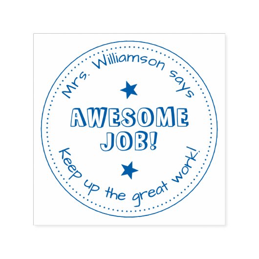 Blue Stars und Personalisierte Phantastische Joble Permastempel (Design)