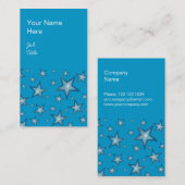 Blue Stars Visitenkarte blaues Portrait (Vorne/Hinten)
