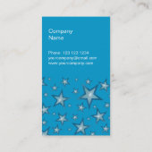 Blue Stars Visitenkarte blaues Portrait (Rückseite)