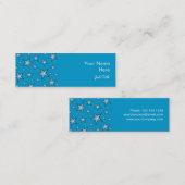 Blue Stars Visitenkartenseite auf weißer Seite Mini Visitenkarte (Vorne/Hinten)