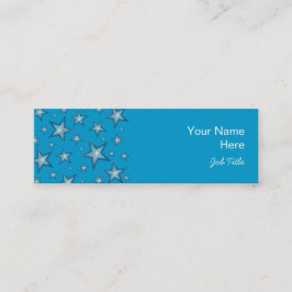 Blue Stars Visitenkartenseite auf weißer Seite Mini Visitenkarte