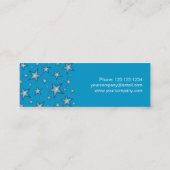 Blue Stars Visitenkartenseite auf weißer Seite Mini Visitenkarte (Rückseite)