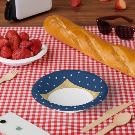 Blue Stars Weihnachts-Party Pappteller (Picknick)