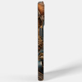 Blue Steampunk Cat AI art iPhone 15 Pro Max Case (Rückseite / Rechts)