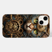Blue Steampunk Cat KI art Case-Mate iPhone 14 Case (Rückseite (Horizontal))