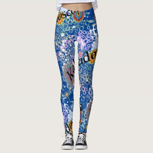 Blue Steampunk Dragonfly Leggings (Vorderseite)