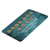 Blue Steampunk Keys Save the Date Flexi Magnet (Linke Seite)