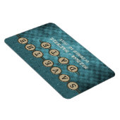 Blue Steampunk Keys Save the Date Flexi Magnet (Rechte Seite)