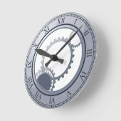 Blue steampunk wall clock runde wanduhr (Winkel)