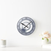 Blue steampunk wall clock runde wanduhr (Zuhause)