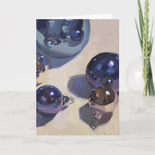 Blue Steel Blank Weihnachtskarte Karte (Vorderseite)