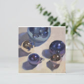 "Blue Steel" Flat Square leere Weihnachtskarte Karte (Stehend Vorderseite)