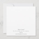 "Blue Steel" Flat Square leere Weihnachtskarte Karte (Rückseite)