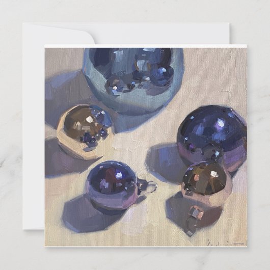 "Blue Steel" Flat Square leere Weihnachtskarte Karte (Vorderseite)