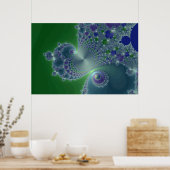 Blue Steel - Fraktal Poster (Küche)