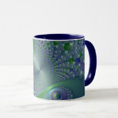 Blue Steel - Fraktal Tasse (VorderseiteRechts)