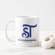 Blue Stehend True Logo-Tasse
