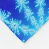 Blue Sternexplosion Mandelbrot Psychedelic Fraktal Fleecedecke (Ecke)