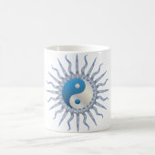 Blue Sternexplosion Yin Yang Kaffeetasse (Mittel)