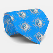 Blue Sternexplosion Yin Yang Krawatte (Gerollt)