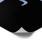 Blue Sternexplosion Yin Yang Poster (Ecke)