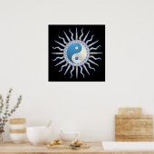 Blue Sternexplosion Yin Yang Poster (Küche)