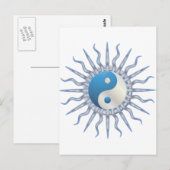 Blue Sternexplosion Yin Yang Postkarte (Vorne/Hinten)