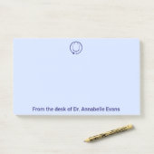 Blue Stethoscope Personalize Post-it Notes Klebezettel (Auf Schreibtisch)