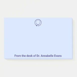 Blue Stethoscope Personalize Post-it Notes Klebezettel