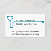 Blue Stethoscope Visitenkarte (Vorderseite)