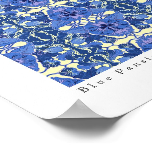 Blue Stiefmütterchen Art von Linda Becker Poster (Ecke)