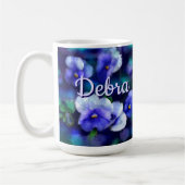Blue Stiefmütterchens Pansy Blume Floral Personali Kaffeetasse (Links)