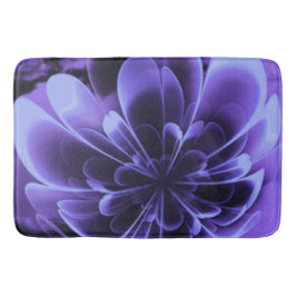 Blue Stilized Corolla Bent Up Petals Badematte