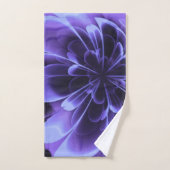 Blue Stilized Corolla Bent Up Petals Badhandtuch Set (Handtuch)
