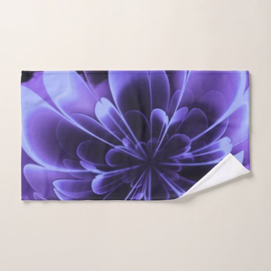 Blue Stilized Corolla Bent Up Petals Badhandtuch Set (Handtuch)