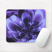 Blue Stilized Corolla Bent Up Petals Mousepad (Mit Mouse)