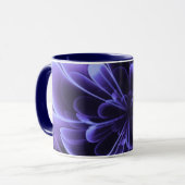 Blue Stilized Corolla Bent Up Petals Tasse (Vorderseite Links)