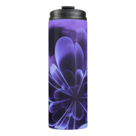 Blue Stilized Corolla Bent Up Petals Thermosbecher