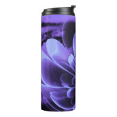 Blue Stilized Corolla Bent Up Petals Thermosbecher (Nach links gedreht)