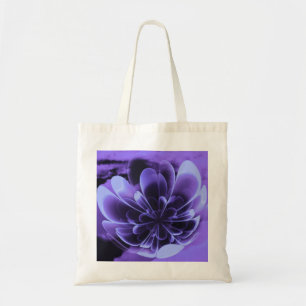 Blue Stilized Corolla Bent Up Petals Tragetasche