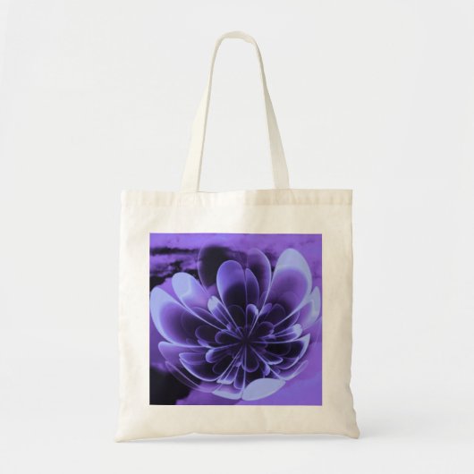 Blue Stilized Corolla Bent Up Petals Tragetasche (Vorne)