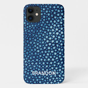 Blue Stingray Skin Print Name Personalisiert Case-Mate iPhone Hülle