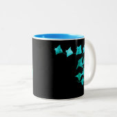 Blue Stingray Zweifarbige Tasse (VorderseiteRechts)